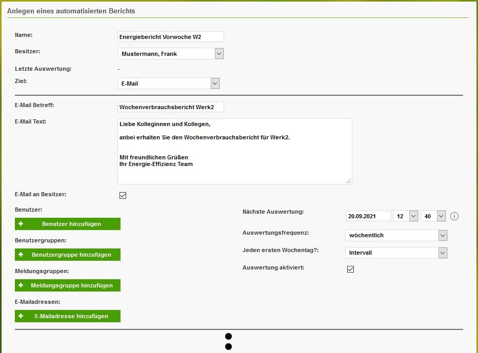 Screenshot econ4 Software Erstellung automatisierter Berichtsversand